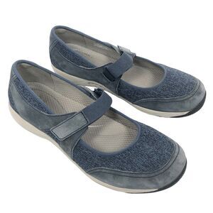 Dansko Hennie Mary Jane Flat Shoes Size 40 / 9.5 - 10 Blue Suede Walking Comfort